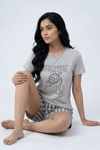 Zivame Knit Cotton Sleep Short Set - Ultimate Grey — thumbnail 4